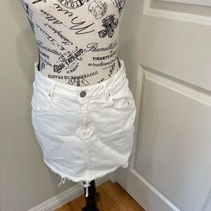 Garage White Denim Skirt Size Small